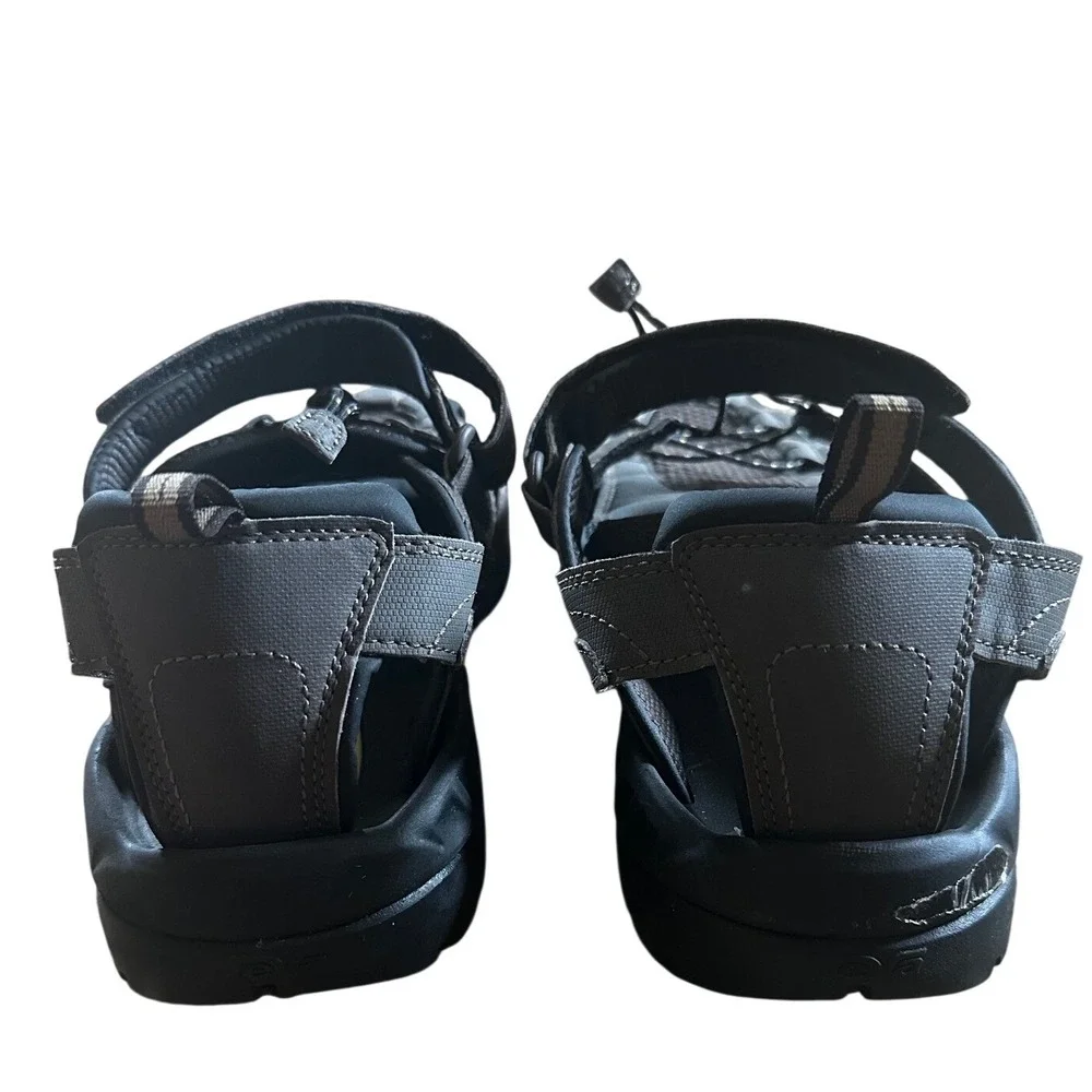 Teva Omnium Mens 13 Grey Hiking Sandals Closed Toe Water Shoes 1001116 ShocPad